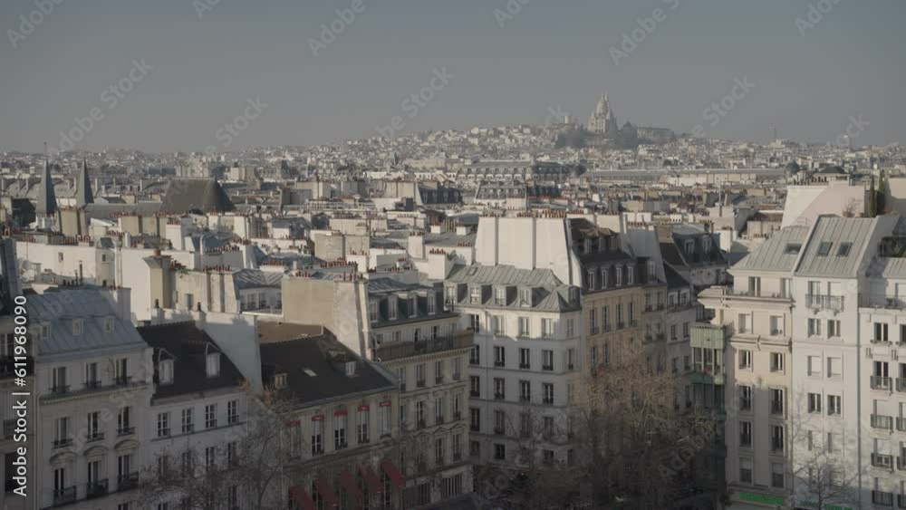 Paris France Skyline Cityscape - Sacré-Cœur Sacre Coeur Basilica Sacred Heart of Montmartre