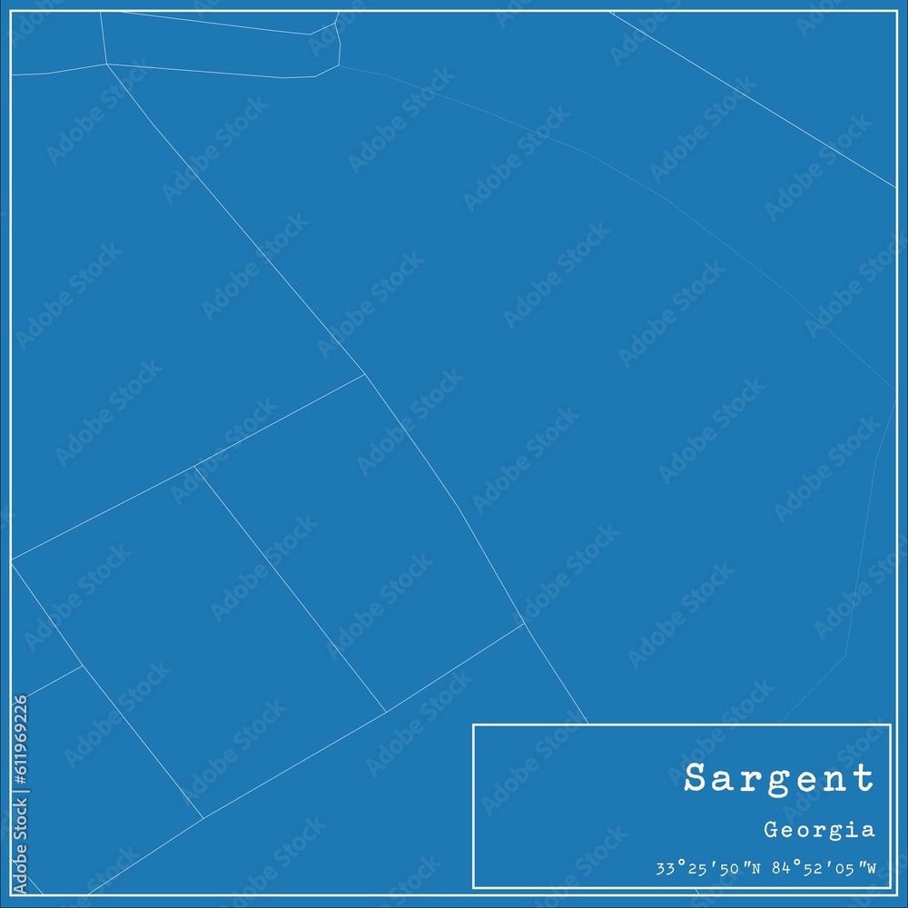 Blueprint US city map of Sargent, Georgia. Blueprint US city map of Sargent, Georgia.