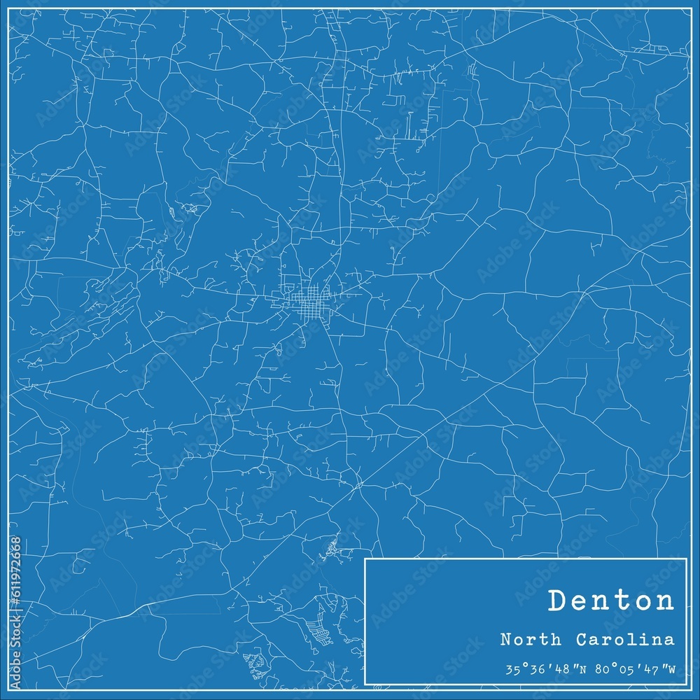 Fototapeta mapa świata dla dzieci Blueprint US city map of Denton