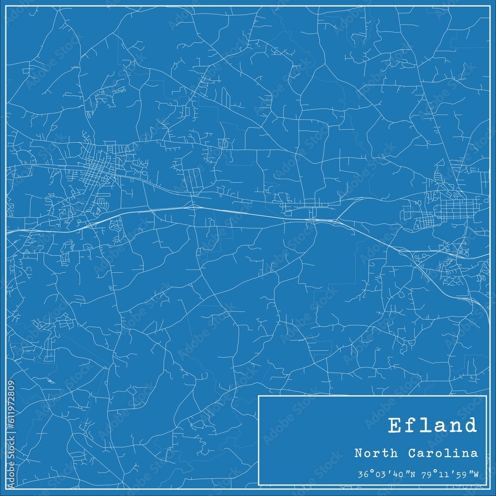 Fototapeta mapa świata dla dzieci Blueprint US city map of Efland