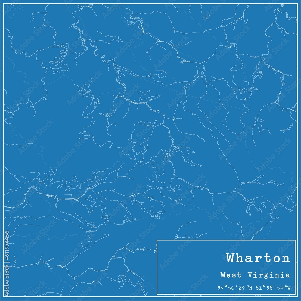 Blueprint US city map of Wharton, West Virginia. Blueprint US city map of Wharton, West Virginia.