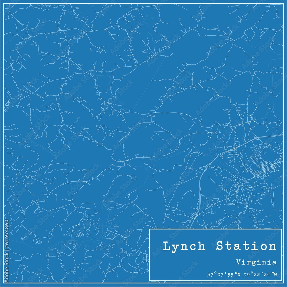 Blueprint US city map of Lynch Station, Virginia. Blueprint US city map of Lynch Station, Virginia.