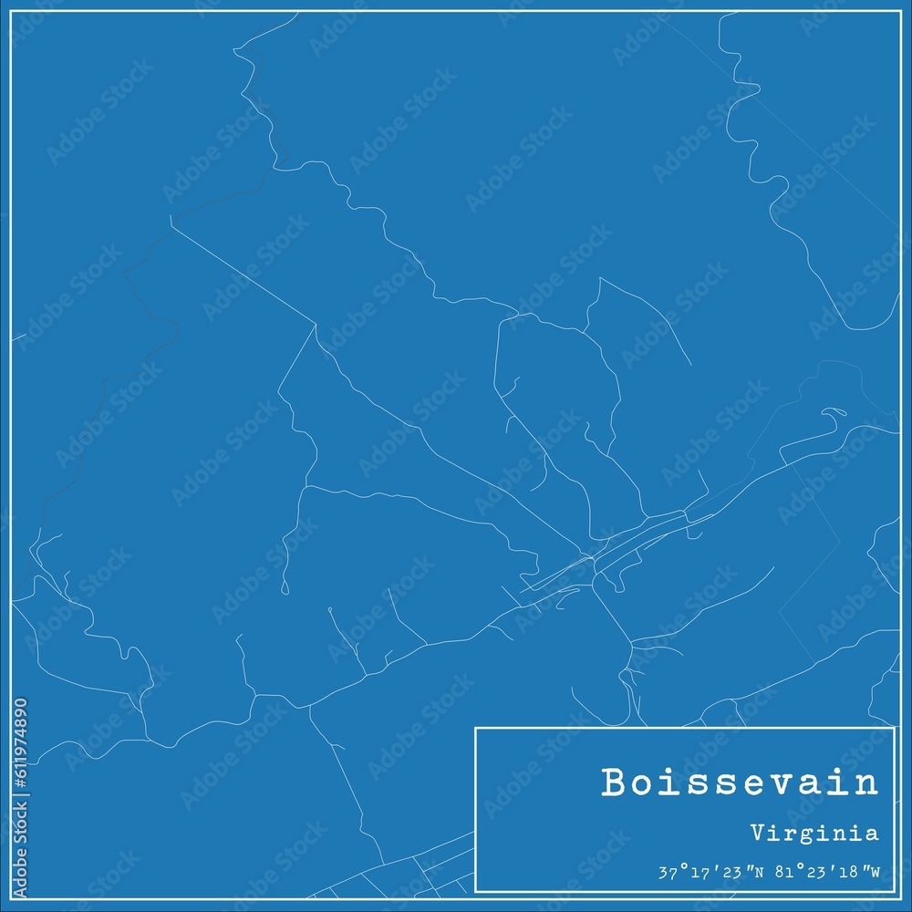 Blueprint US city map of Boissevain, Virginia. Blueprint US city map of Boissevain, Virginia.
