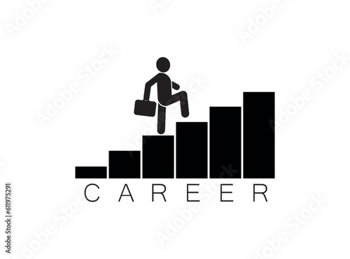 career icon on white background
