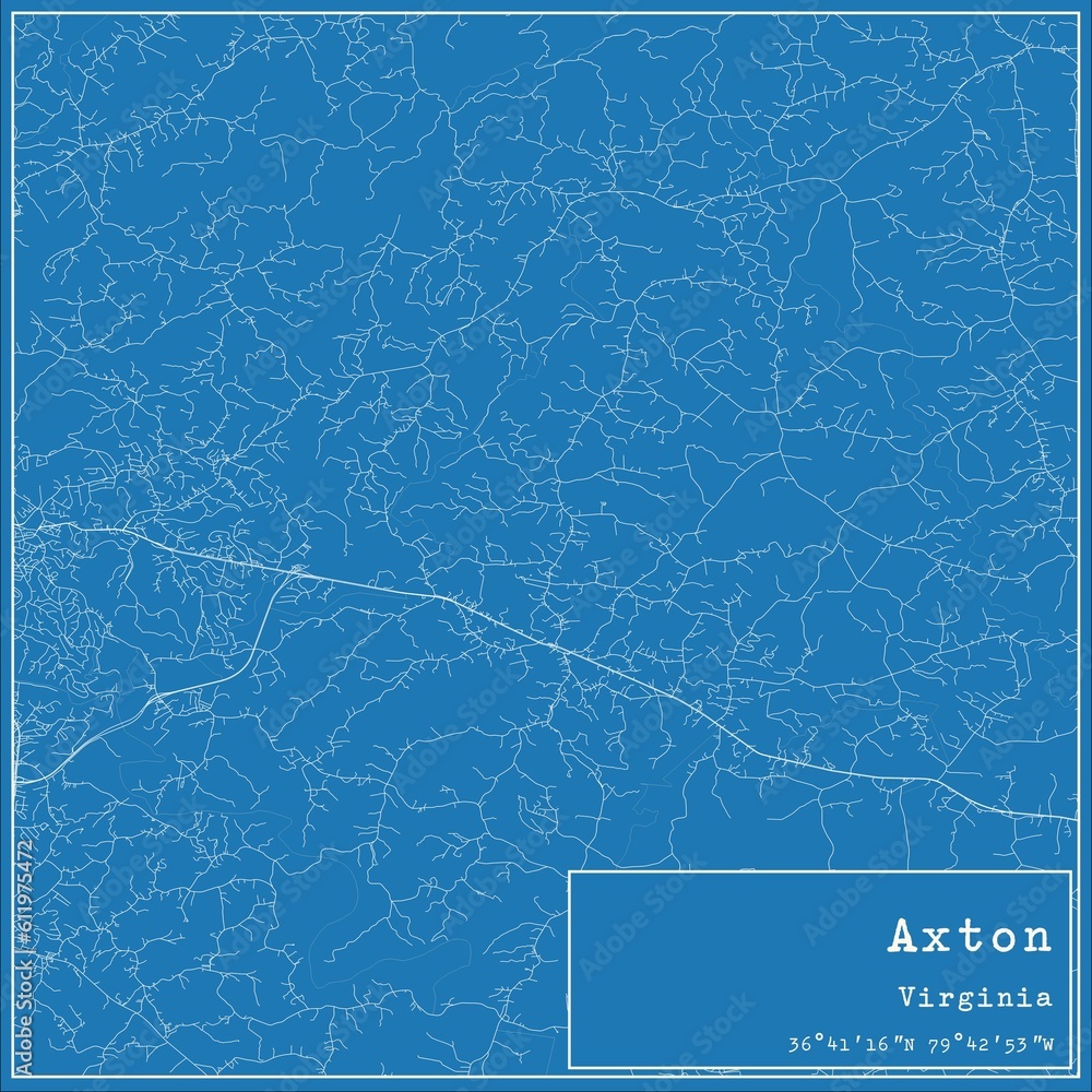 Fototapeta mapa świata dla dzieci Blueprint US city map of Axton