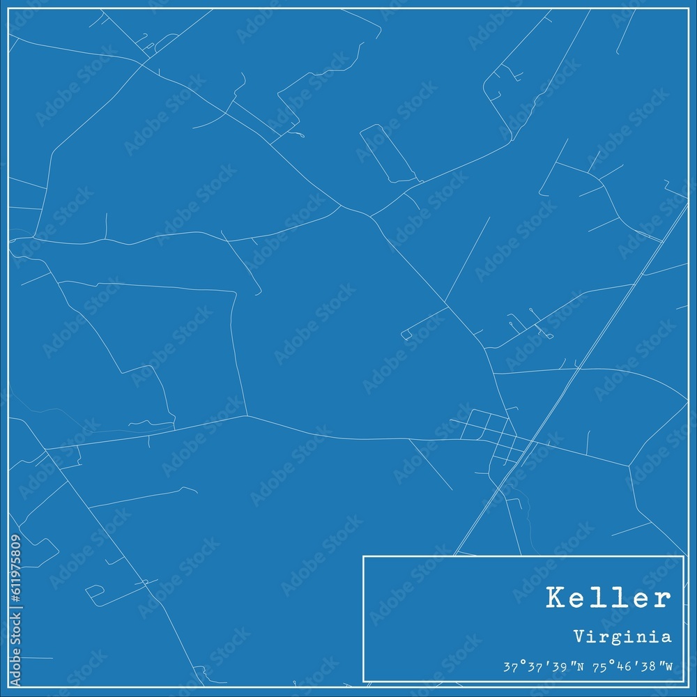 Blueprint US city map of Keller, Virginia. Blueprint US city map of Keller, Virginia.