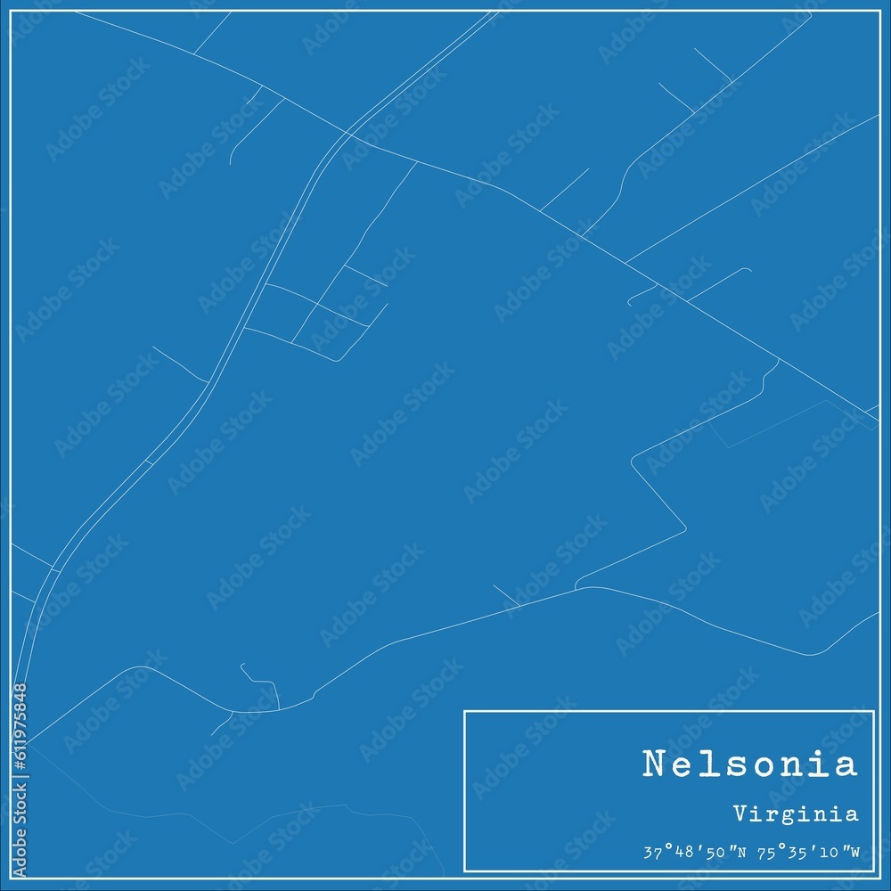 Blueprint US city map of Nelsonia, Virginia. Blueprint US city map of Nelsonia, Virginia.