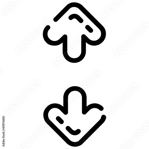 vertical expand outline vector icon