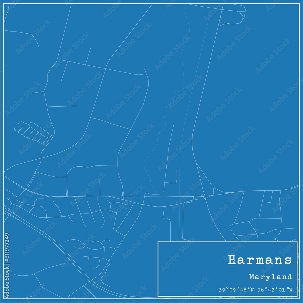 Blueprint US city map of Harmans, Maryland. Blueprint US city map of Harmans, Maryland.