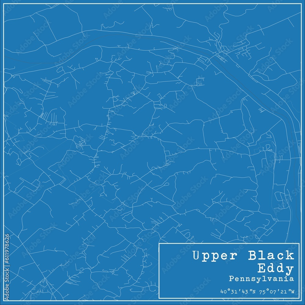 Blueprint US city map of Upper Black Eddy, Pennsylvania. Blueprint US city map of Upper Black Eddy, Pennsylvania.