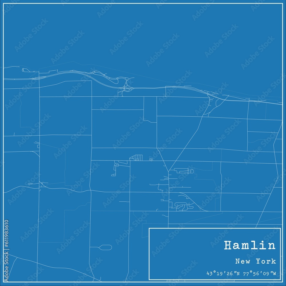 Blueprint US city map of Hamlin, New York. Blueprint US city map of Hamlin, New York.
