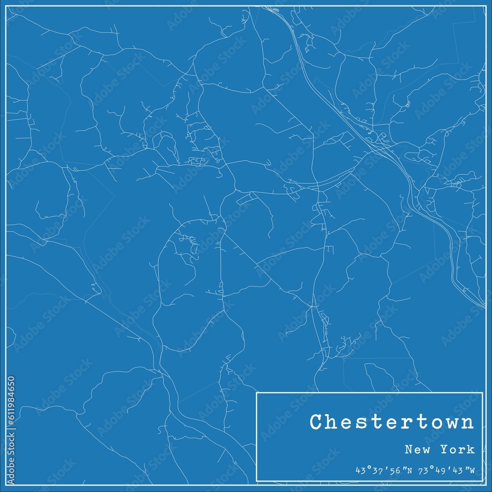 Blueprint US city map of Chestertown, New York. Blueprint US city map of Chestertown, New York.