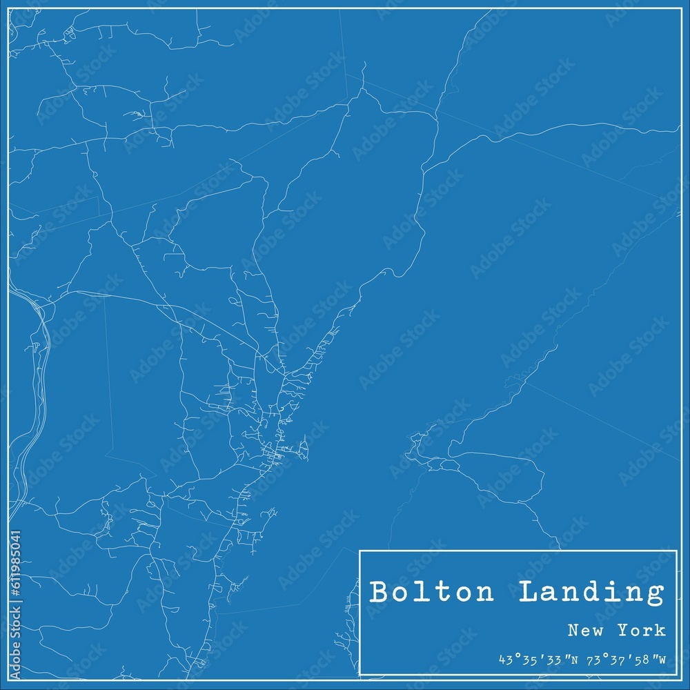 Blueprint US city map of Bolton Landing, New York. Blueprint US city map of Bolton Landing, New York.