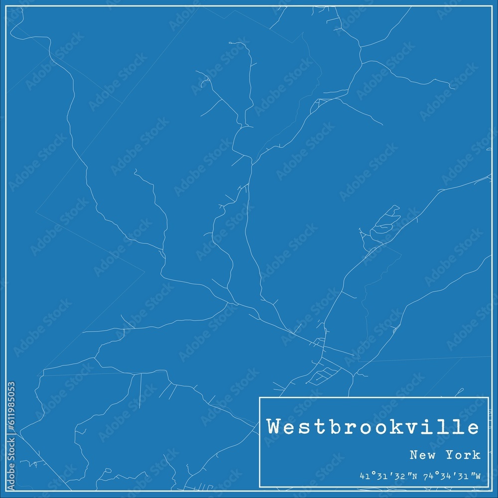 Blueprint US city map of Westbrookville, New York. Blueprint US city map of Westbrookville, New York.