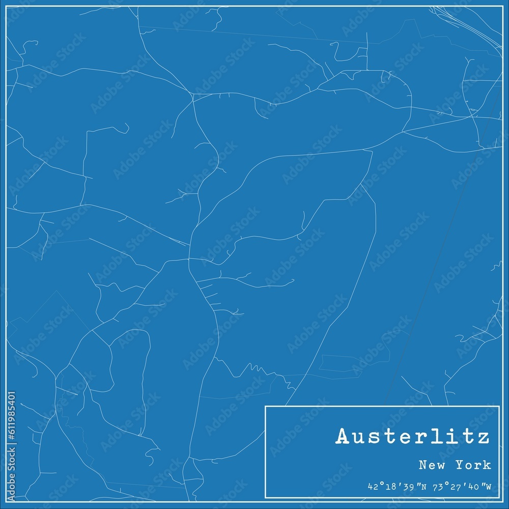 Fototapeta mapa świata dla dzieci Blueprint US city map of Austerlitz