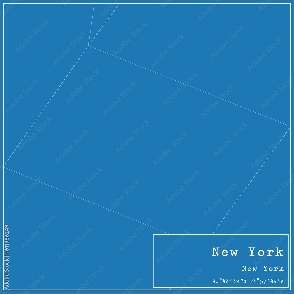 Blueprint US city map of New York, New York. Blueprint US city map of New York, New York.