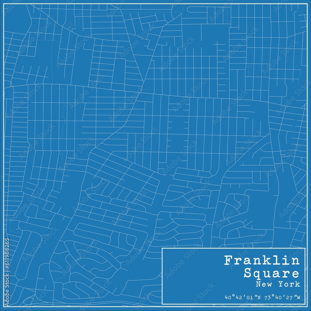 Blueprint US city map of Franklin Square, New York. Blueprint US city map of Franklin Square, New York.