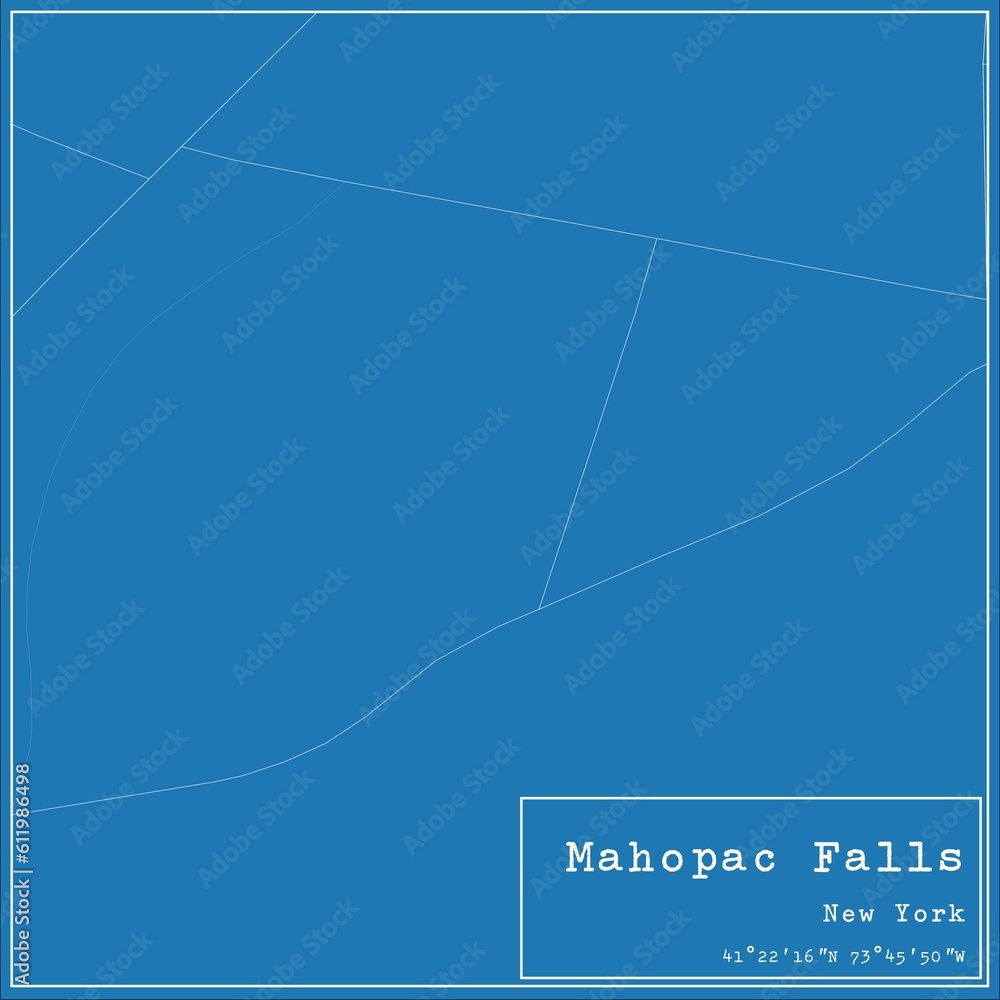 Blueprint US city map of Mahopac Falls, New York. Blueprint US city map of Mahopac Falls, New York.