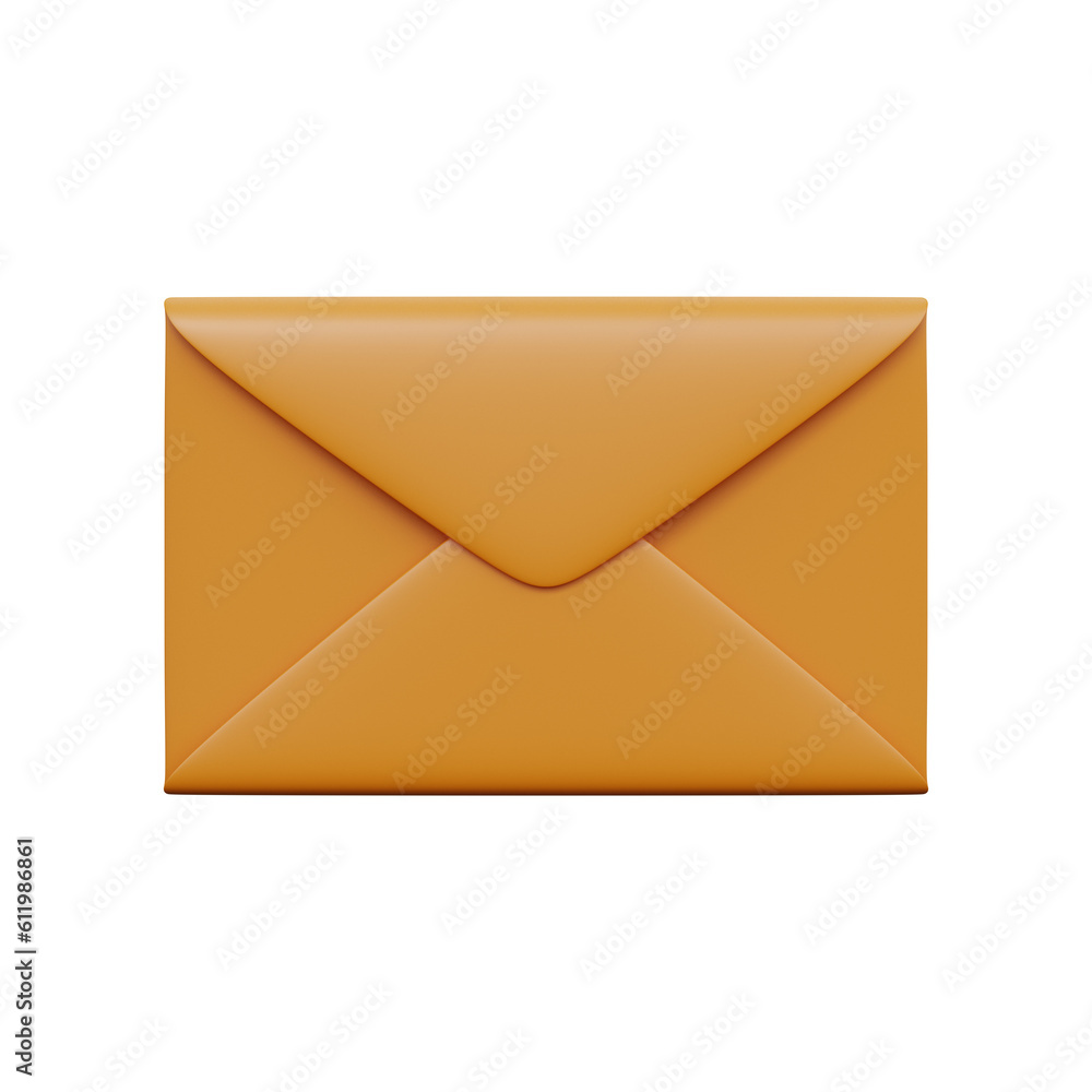 Postal envelope 3d render Postal envelope 3d render