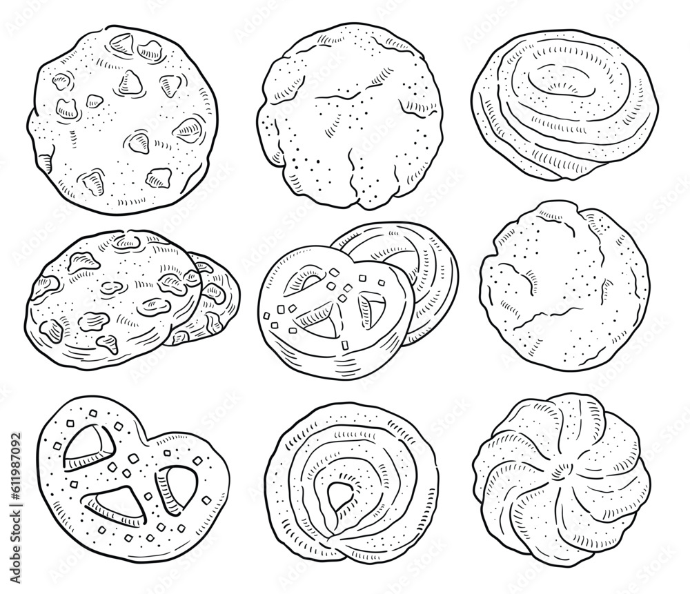 cookie. vector hand drawn illustration cookie. vector hand drawn illustration