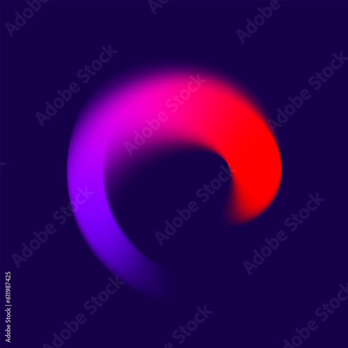 Round Circular Abstract Gradient Mesh Colorful Vector