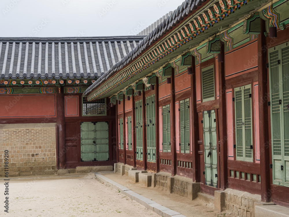 The interior Gyeongbokgung Palace in seoul