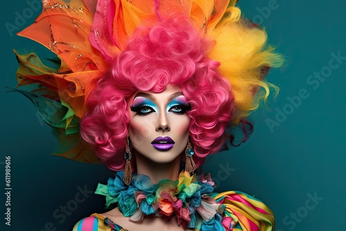 Portrait of drag queen  fictional character  ai generative