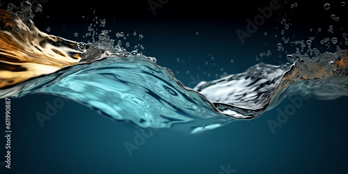  water flow effect from the side Generative A