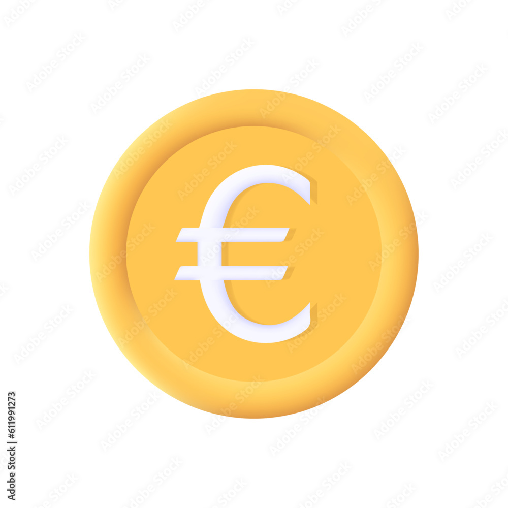 Vector Euro currency sign 3d vector icon high quality and fully scalable Vector Euro currency sign 3d vector icon high quality and fully scalable