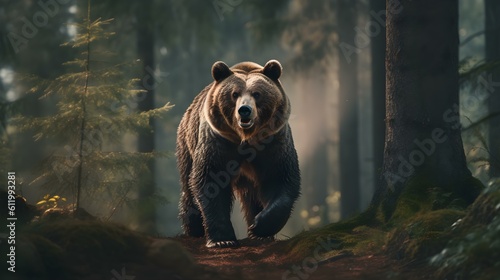 Grizzly Bear in the Forest