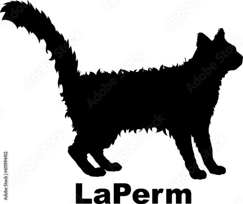 LaPerm Cat silhouette cat breeds