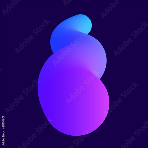 Abstract 3D Gradient Colorful Splash Vector Background Design
