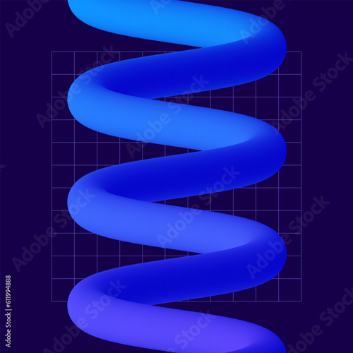 3D Abstract Gradient Colorful Splash Vector