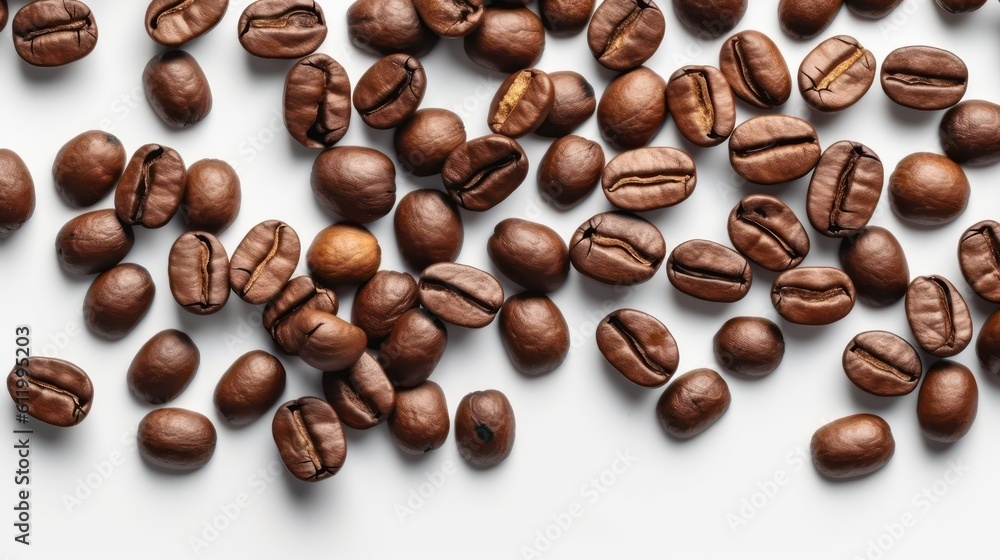 Obraz premium coffee beans in white background