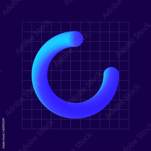 Circular Gradient Mesh 3D Background