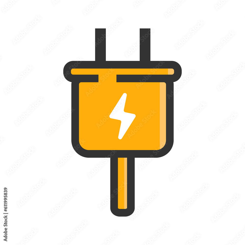 electric plug icon. black icon. Power and plug, connection symbol. logo and illustration electric plug icon. black icon. Power and plug, connection symbol. logo and illustration