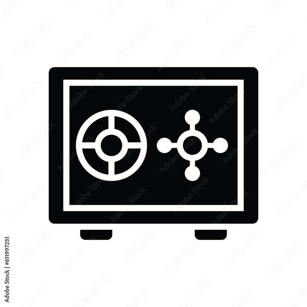 safe box, icon, vector, illustration, design, template, flat, style safe box, icon, vector, illustration, design, template, flat, style