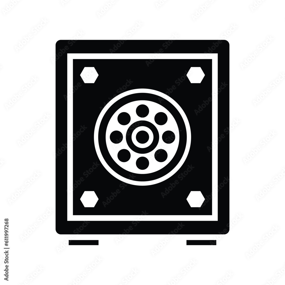 safe box, icon, vector, illustration, design, template, flat, style safe box, icon, vector, illustration, design, template, flat, style