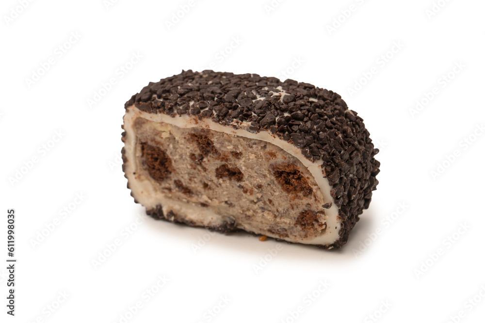 Sweet roll with chocolate and nuts, turkish sweets.