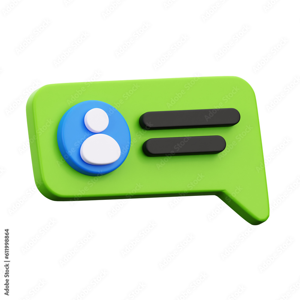 3D Profile User Interface Illustration 3D Profile User Interface Illustration