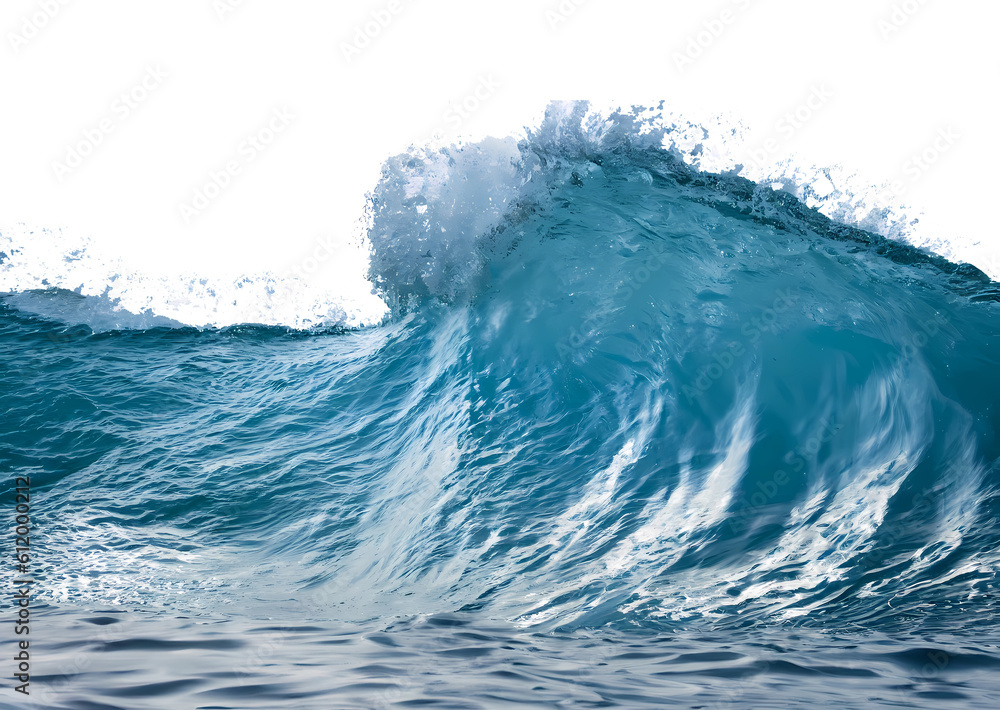 Ocean water surface waves, isolated on transparent background cutout ...