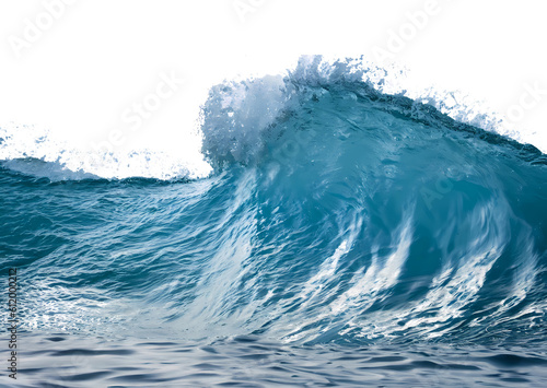 Ocean water surface waves, isolated on transparent background cutout, Generative AI