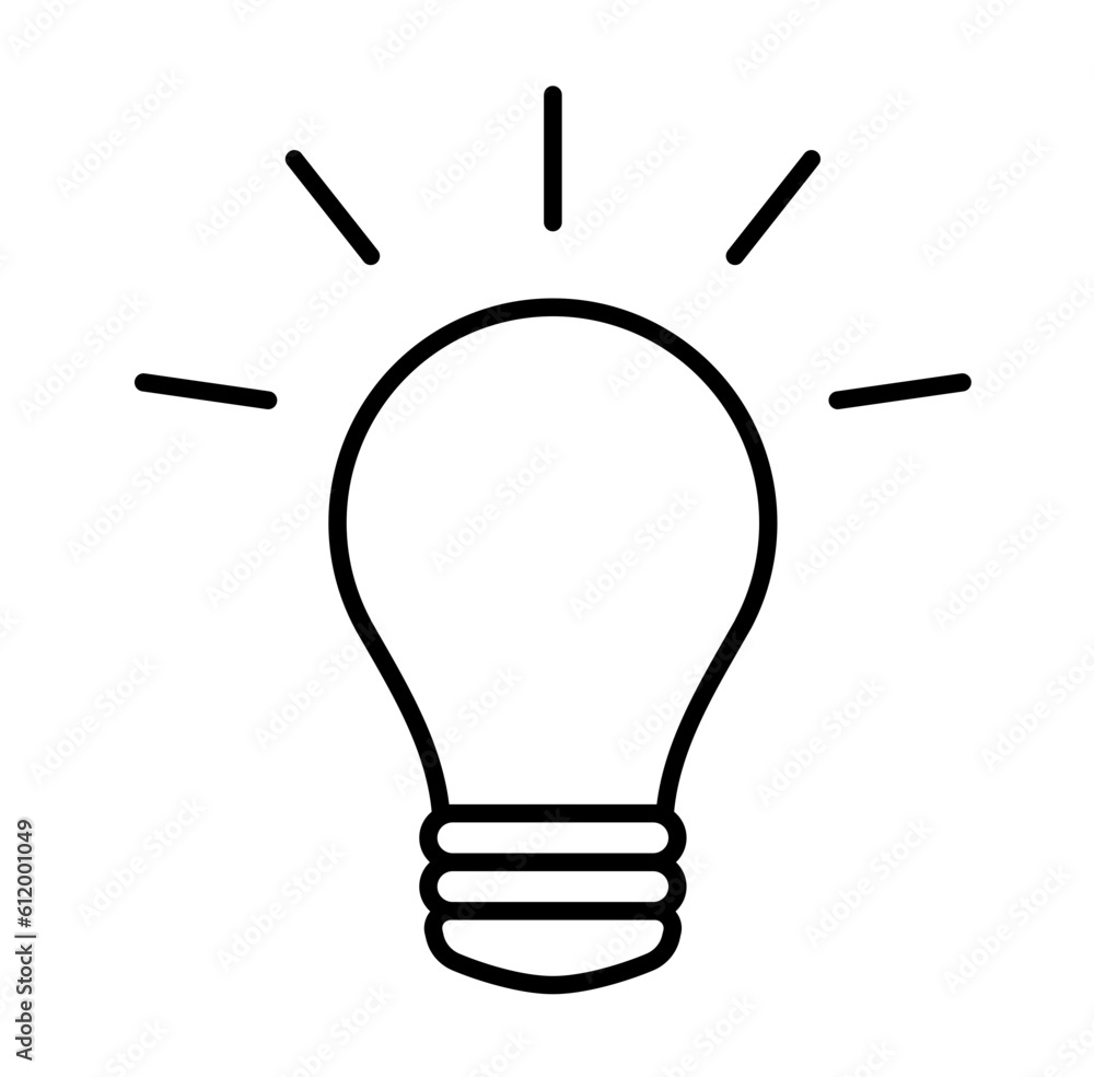 Cute lightbulb back to school cartoon outline icon
Cute lightbulb back to school cartoon outline icon