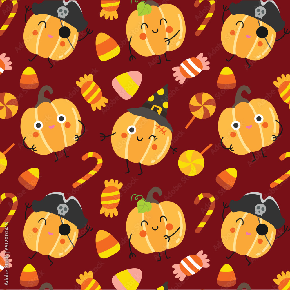 Naklejka premium Halloween pattern.