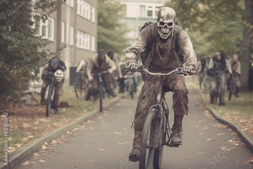 Zombies riding a bicycle © soysuwan123