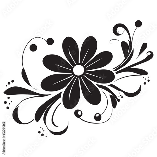 flower, leaf, flourish, tattoo, peony, art, illustration, black, decoration, design, floral, nature, vector, beautiful, artistic, border, classical, corner, deco, doodle, draw, elegant, elements, fash