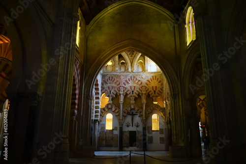 Filtering light inside Mezquita de Cordoba, Andalucia, Spain