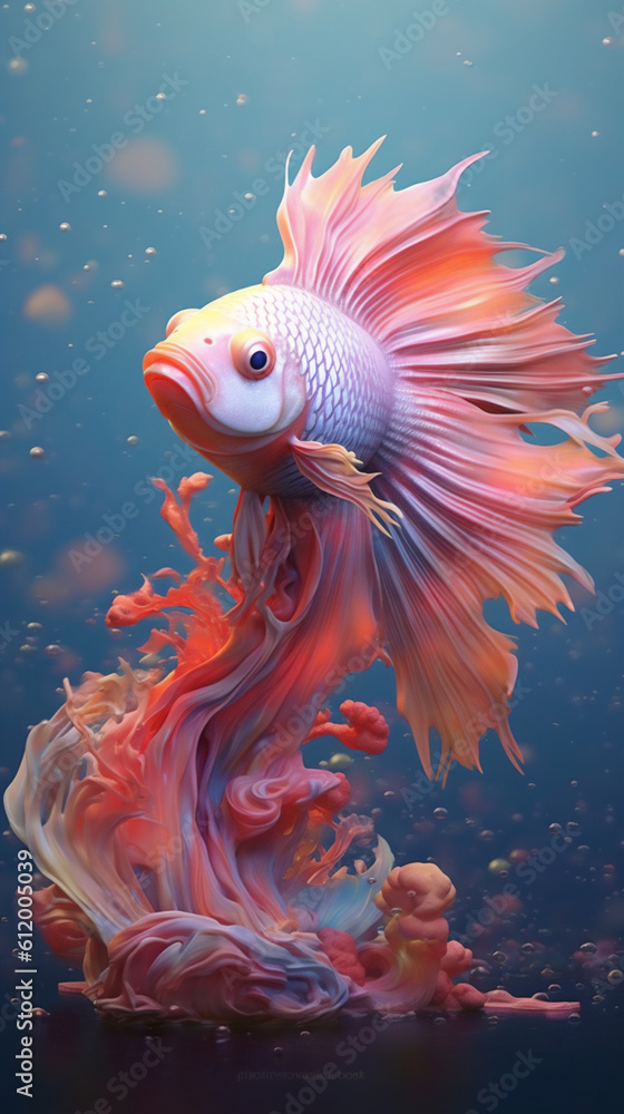 Fototapeta premium Thai fighting fish in aquarium