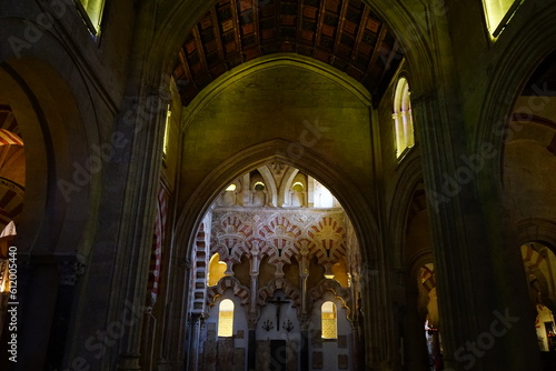 Filtering light inside Mezquita de Cordoba  Andalucia  Spain