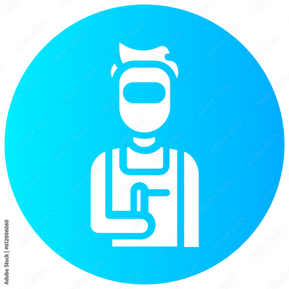 welder round vector icon